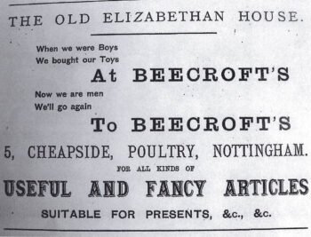 ADVERTISEMENT IN WRIGHTS DIRECTORY 1883 ADVERTISEMENT IN WRIGHTS DIRECTORY 1883