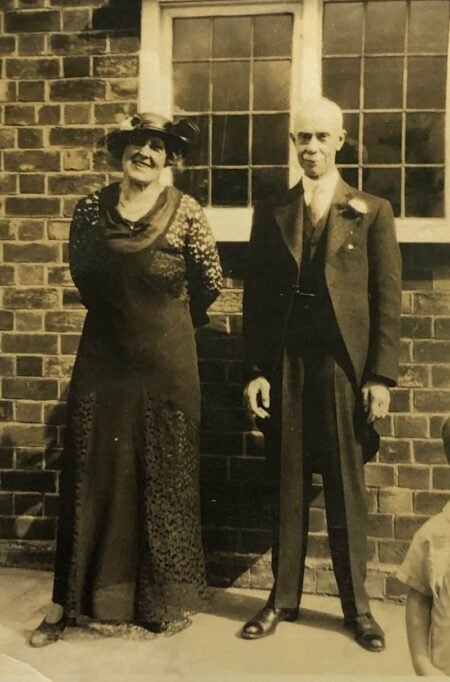 Mr and Mrs Thomas Edward Beecroft. Emily Gertrude Hooton of Colwick. They were married by Emily's brother, Rev Edward Hooton
